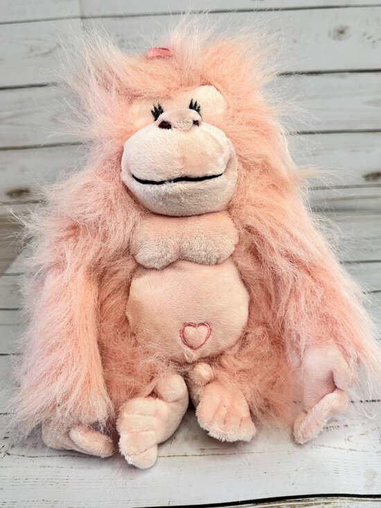 GANZ Other - Vintage Ganz Glamorous‎ Gorilla Pink Plush 9" Stuffed Animal Toy No Code